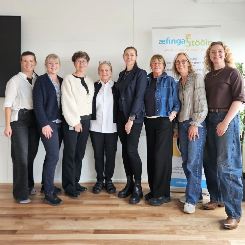 Kolbrún Kristínardóttir, yfirsjúkraþjálfari Æfingastöðvarinnar, Elisabet Rodby-Bousquet og Guro Lill…