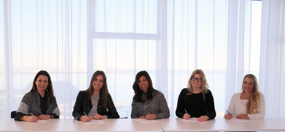 Frá vinstri Katrín M. Guðjónsdóttir markaðsstjóri Skeljungs, Berglind Sigurgeirsdóttir markaðsstjóri…