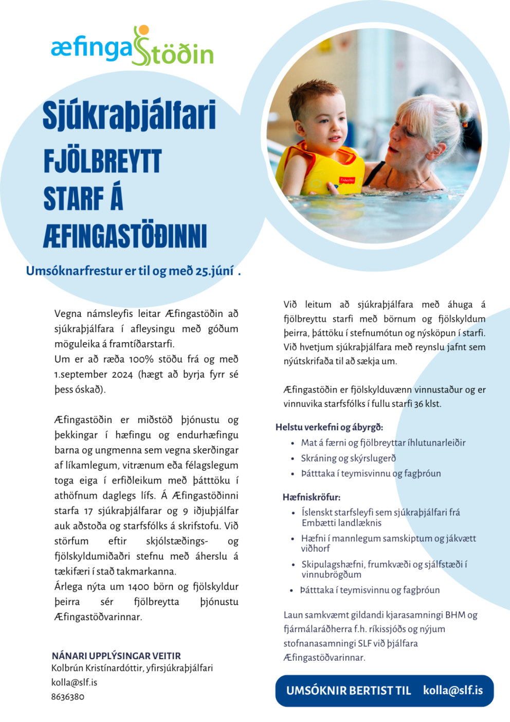 Sjúkraþjálfari - fjölbreytt starf á Æfingastöðinni