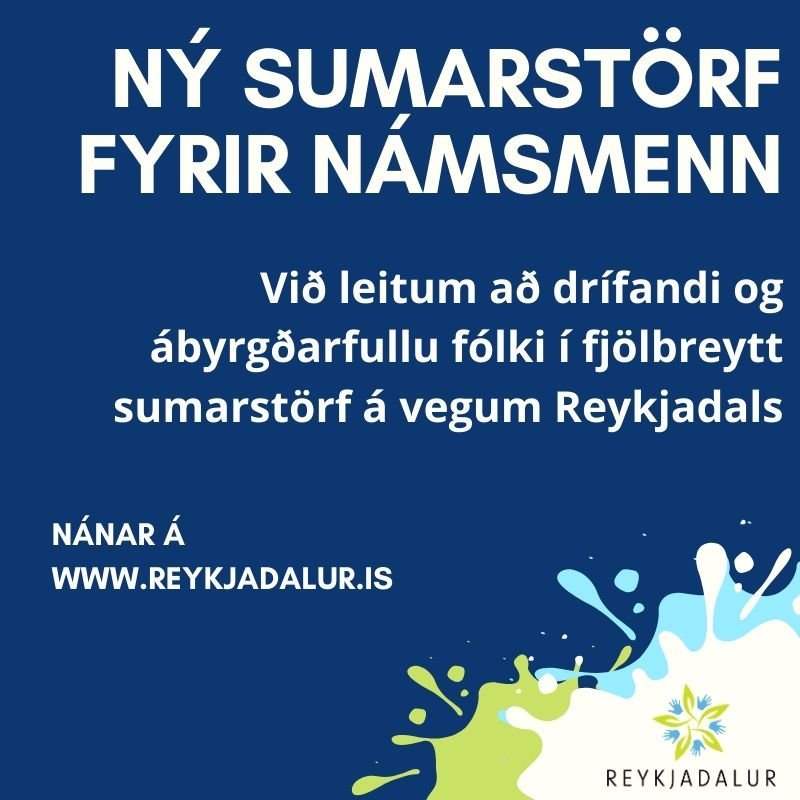 Langar þig til að skapa ævintýri í sumar? – Ný og spennandi störf fyrir námsmenn