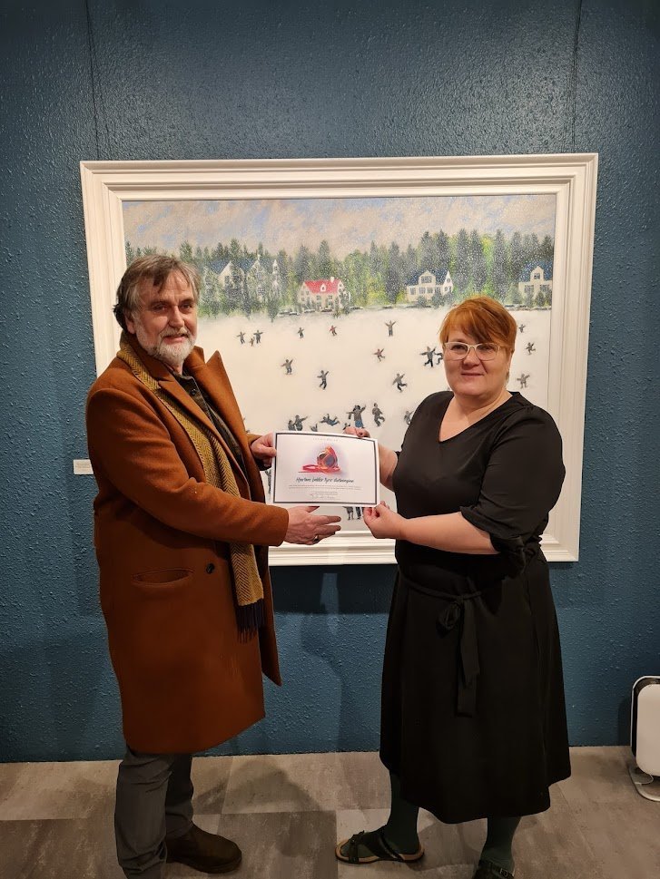 Vilmundur Gíslason framkvæmdastjóri og Sólveig Vilhjálmsdóttir deildarstjóri vefuppboða hjá Gallerí …