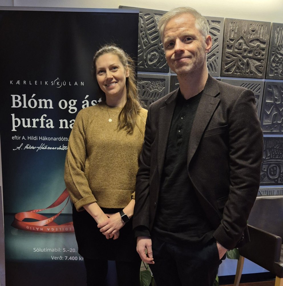 Bergljót Borg, framkvæmdarstjóri SLF og Gísli Steinar Ingólfsson framkvæmdastjóri EMC rannsókna