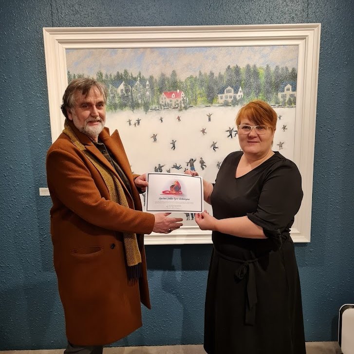 Vilmundur Gíslason framkvæmdastjóri og Sólveig Vilhjálmsdóttir deildarstjóri vefuppboða hjá Gallerí …