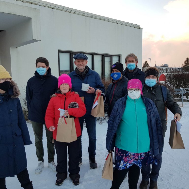 Steinunn Ása, Ásgeir, Elva, Friðrik, Magnús, Hörður, Katrín og Andri Freyr