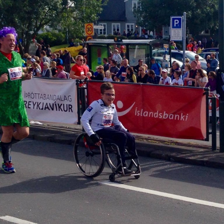 Gunnar Karl fór 10 km í Reykjavíkurmaraþoninu 2017 og safnaði áheitum fyrir Reykjadal.